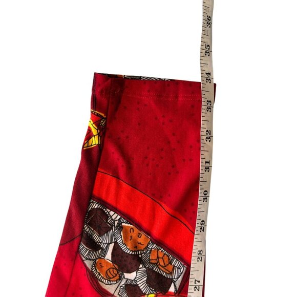 LuLaRoe Women's Red Chocolate Tights - Picture 7 of 7